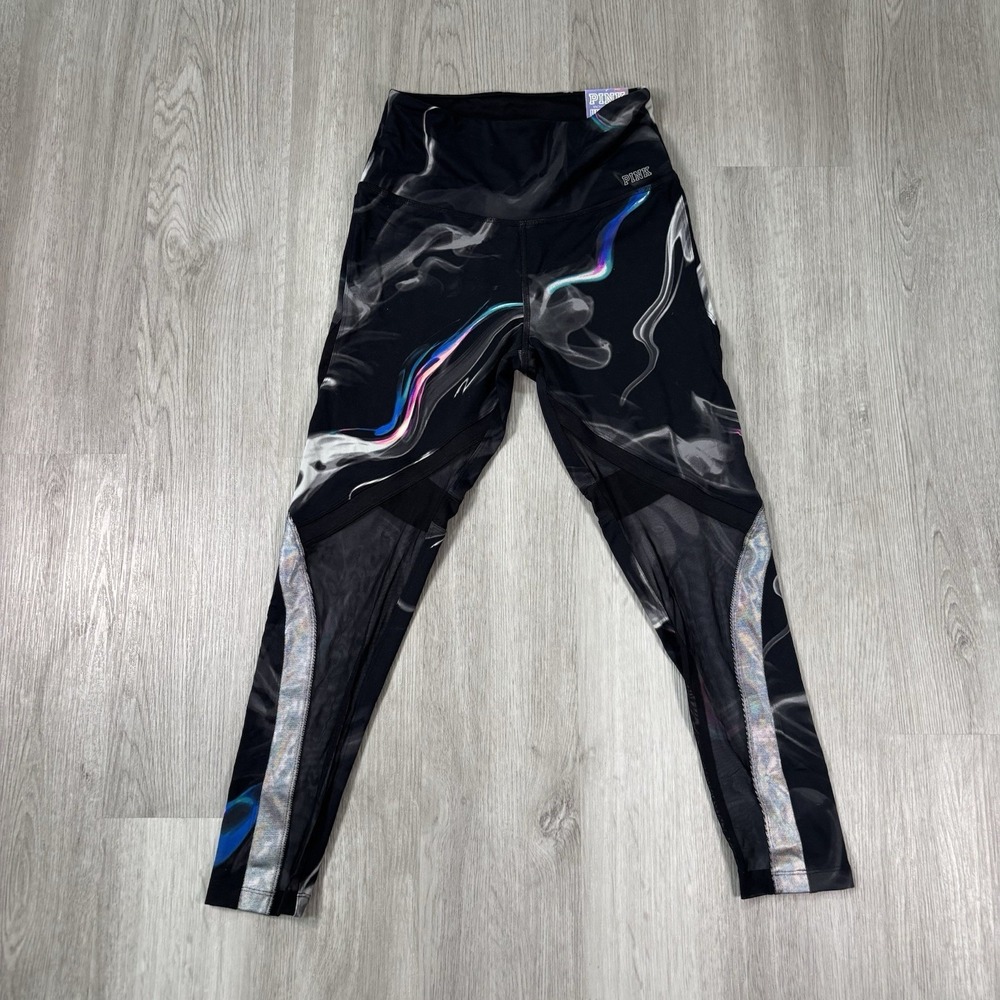 NWT Victoria's Secret‎ Pink Ultimate High Waisted Ankle Legging Black Marble S/P